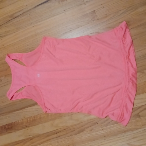 🙋Layer 8 Performance Quick dry Neon orange tank top Sz L - Picture 4 of 8